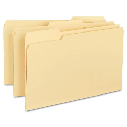 100% Recycled Manila Top Tab File Folders, 1-3-cut Tabs, Legal Size, 100-box