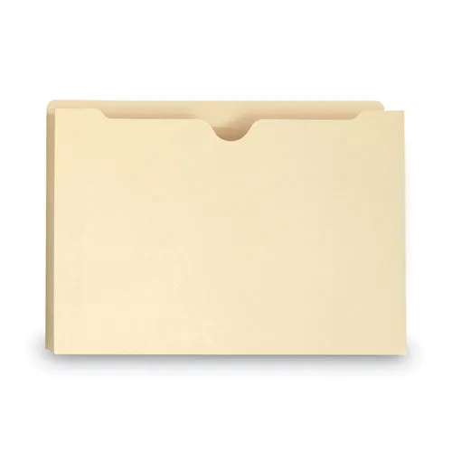 100% Recycled Top Tab File Jackets, Straight Tab, Legal Size, Manila, 50/box