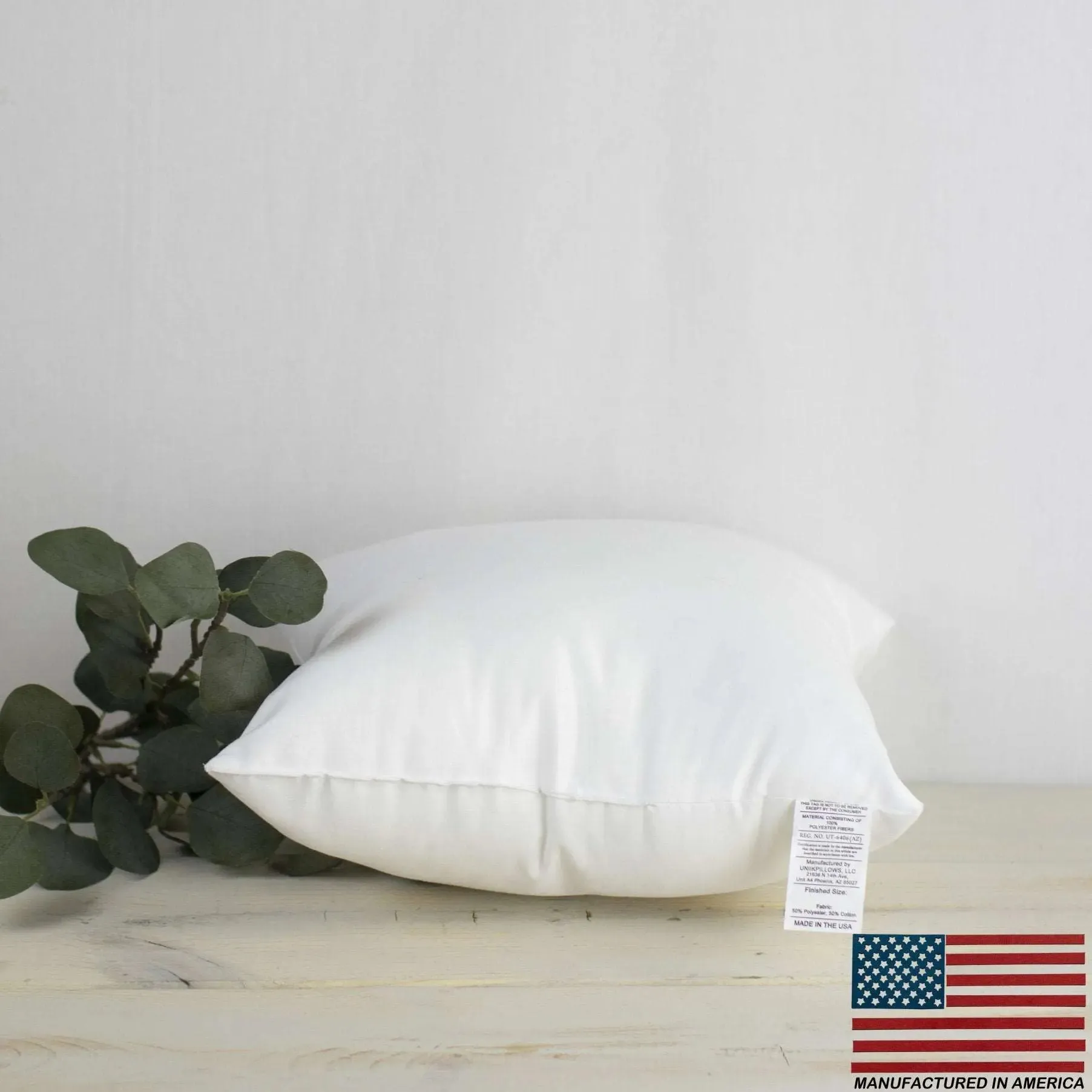 11x11 | Square Angel Hair Insert | Indoor Outdoor Down Alternative Hypoallergenic Pillow Insert | Quality Insert | Premium Insert