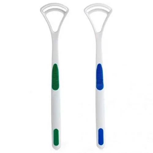 1235 New Hot Away Hand Scraper Fashion Tongue Cleaner Brush with Silica Handle