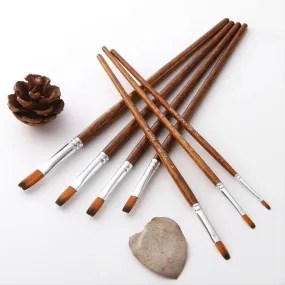 12pcs Different Sizes Flat Front Detail Paint Brush For Watercolor