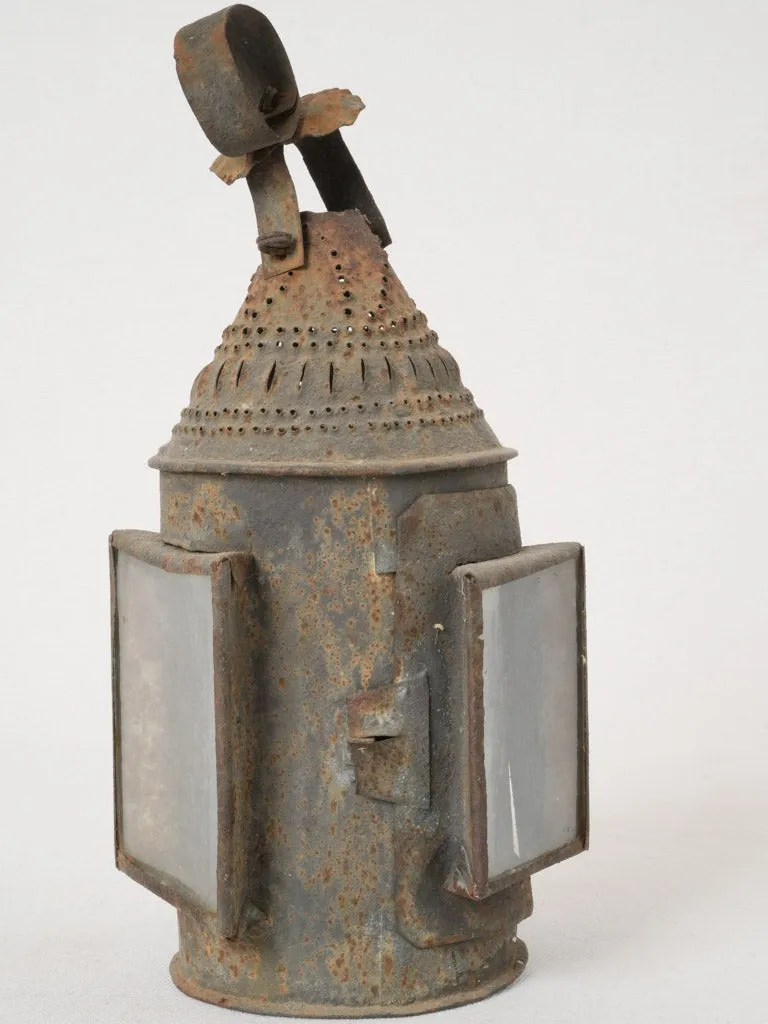 18th-century French tole miner's lamp - small