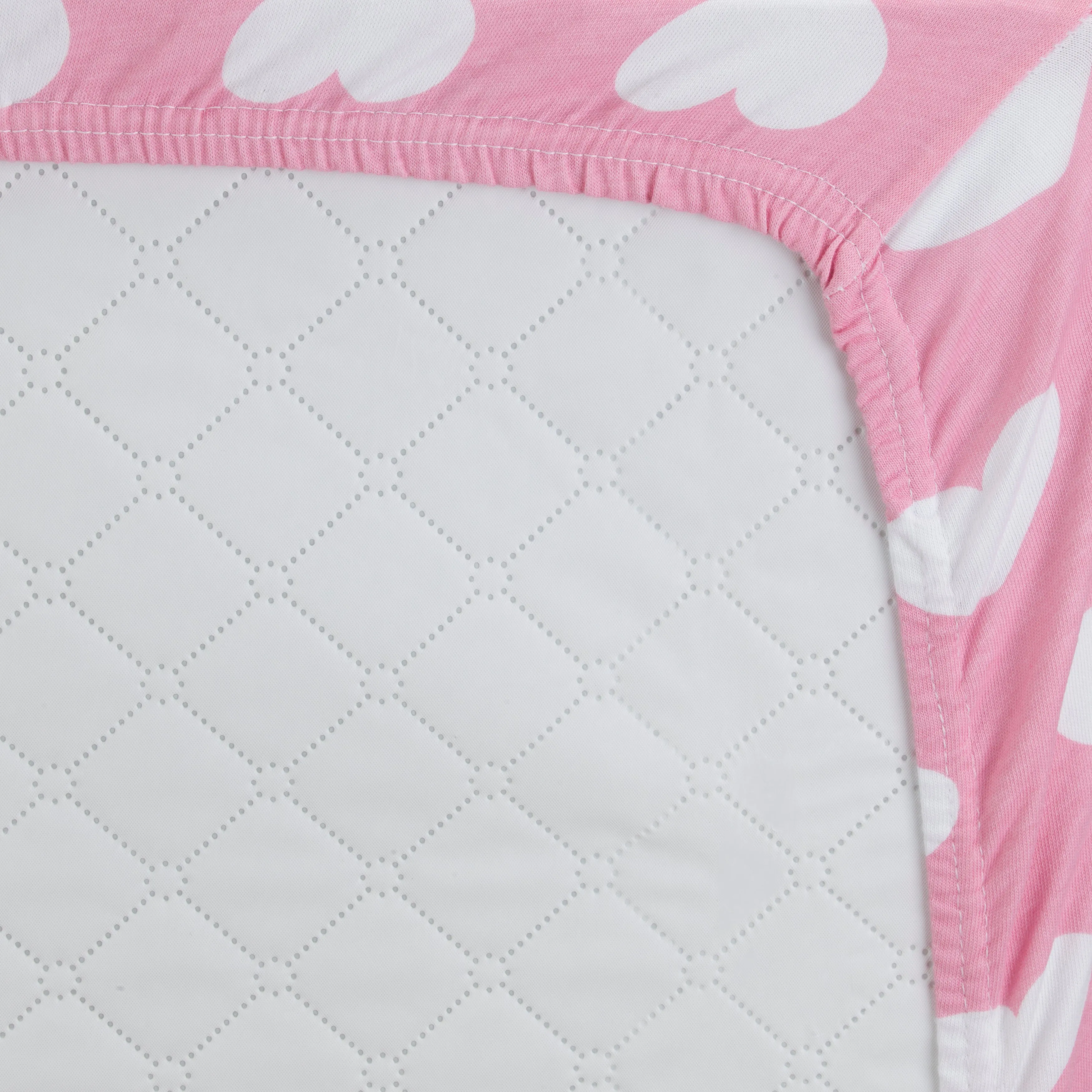 2 Pack Bassinet Sheets - Hearts/Polka Dots