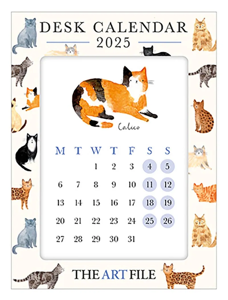 2025 Desk Calendar - Cats