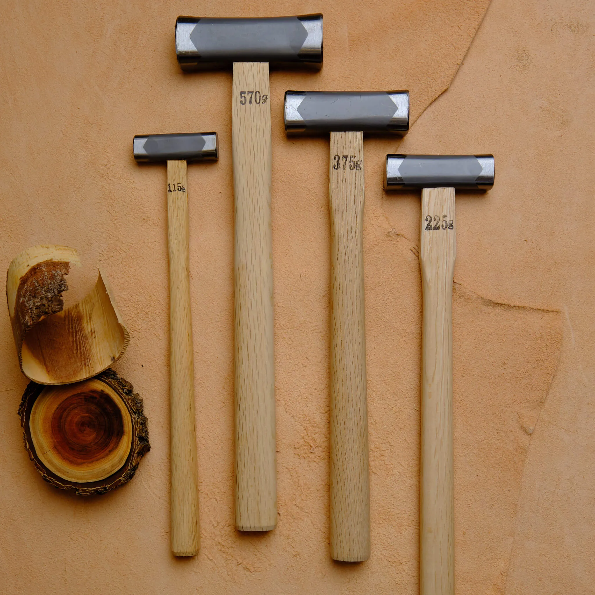 4-kaku Genno Hammer 570g with White Oak Handle