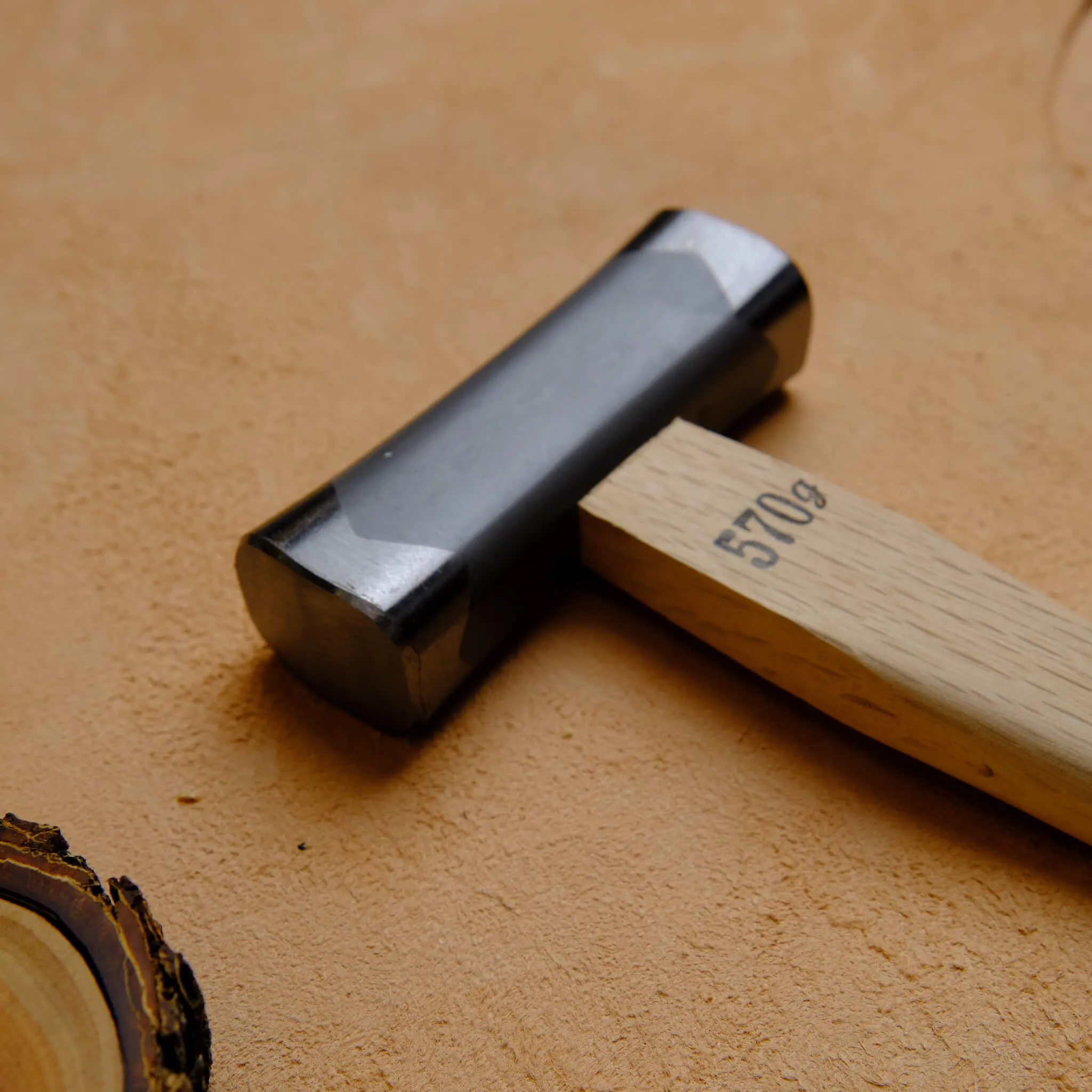 4-kaku Genno Hammer 570g with White Oak Handle