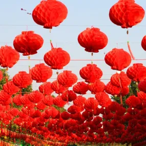 50 Pieces 6 Inch Traditional Chinese Red Lantern for Chinese Wedding