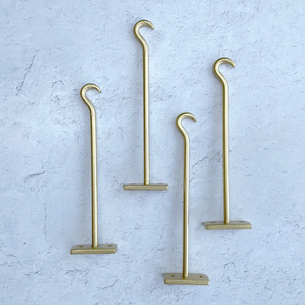 6" Brass Wall Hook