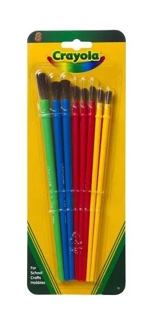 8 ct. Art & Craft Brush Set - Blister Pack