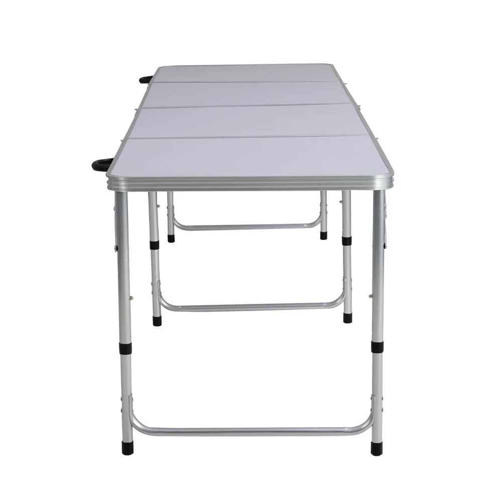 Adjustable Height 240CM Folding Camping Table Aluminum Weisshorn