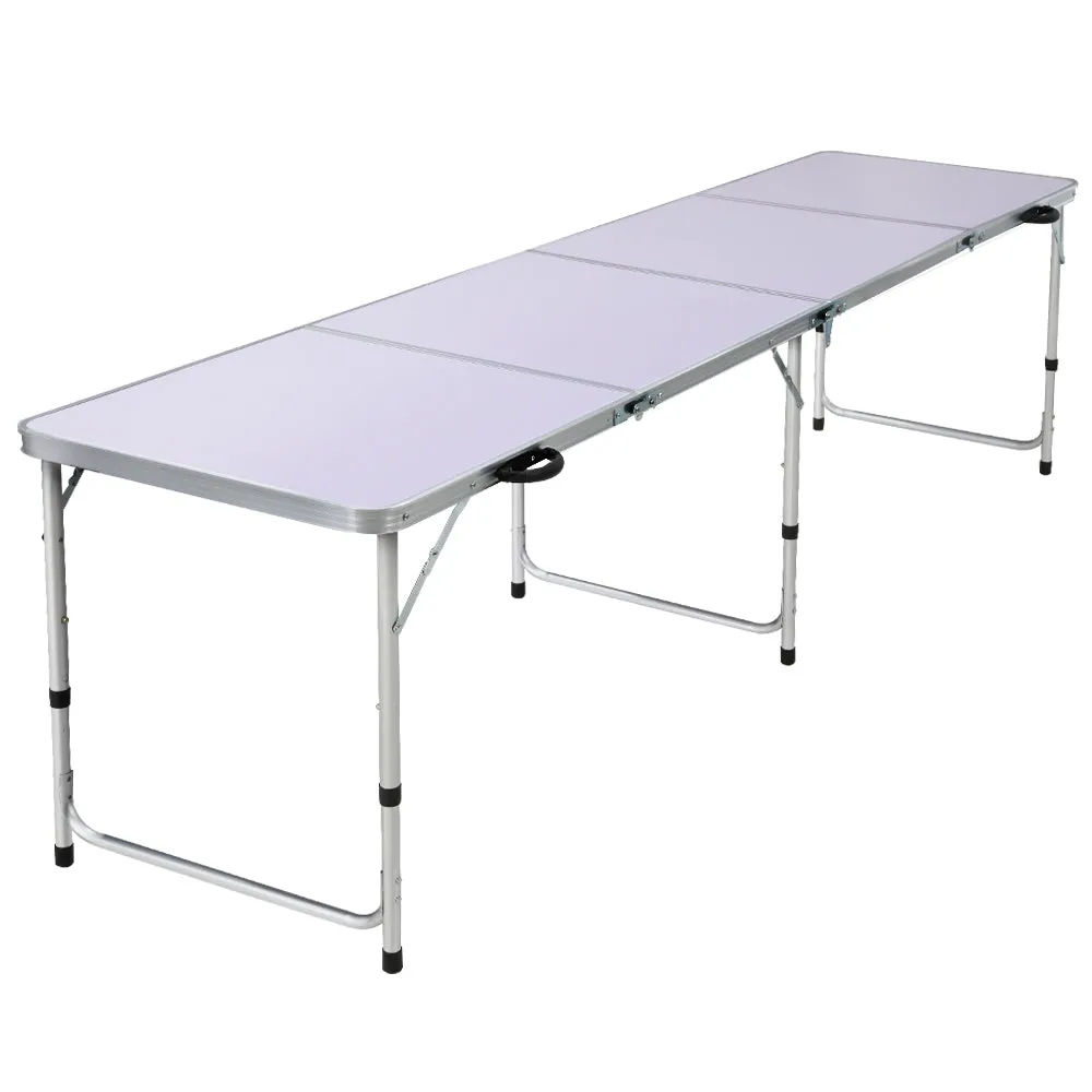 Adjustable Height 240CM Folding Camping Table Aluminum Weisshorn