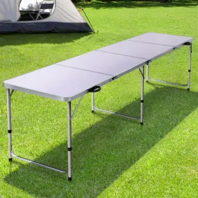 Adjustable Height 240CM Folding Camping Table Aluminum Weisshorn