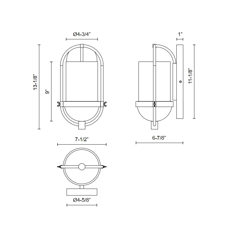 Alora Mood WV539007 Cyrus 1-lt 13" Tall Wall Sconce