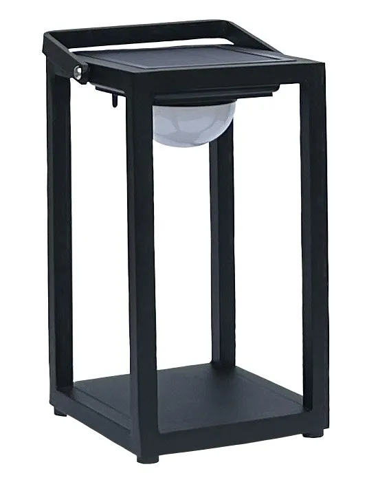 Aluminum Solar Light Lantern - Black - SM/LG