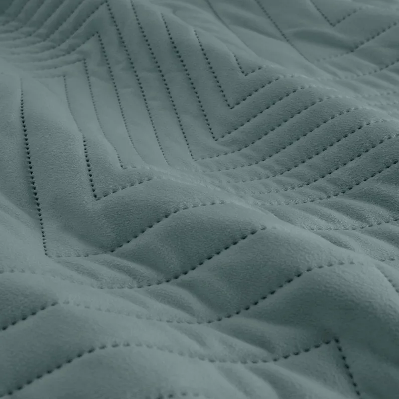 Ardor Boudoir Hana Embossed Velvet Stormy Sea Quilt Cover Set