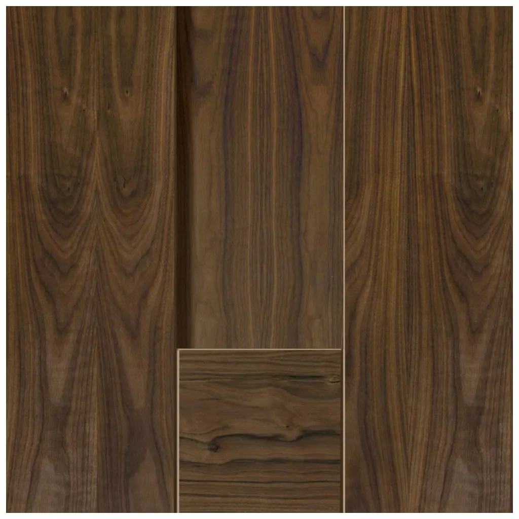 Axis Shaker Walnut Single Evokit Pocket Door Panelled - Prefinished