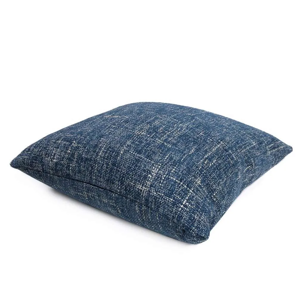 Bailey Ocean Blue Tweed Textured Pillow Cover