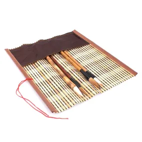 BAMBOO BRUSH WRAP WITH POCKET