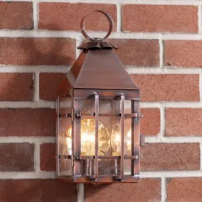 Barn Outdoor Wall Light in Solid Antique Copper - 3-Light