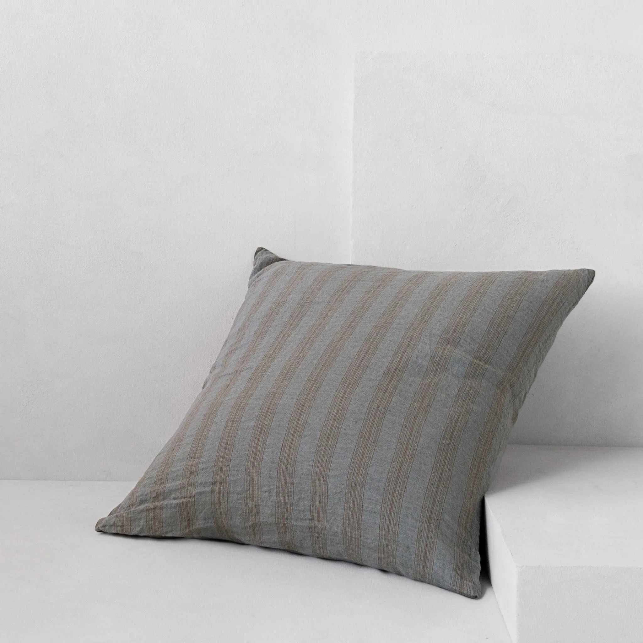 Basix Stripe European Linen Pillowcase - Mare/Bere