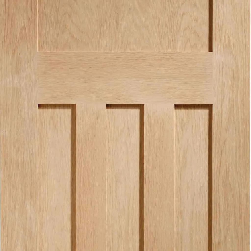 Bespoke DX Oak 1930's Style Glazed Double Frameless Pocket Door