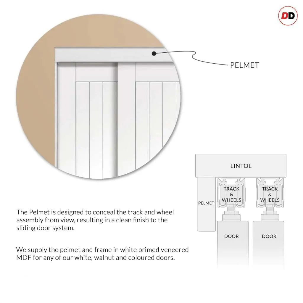 Bespoke Forli Walnut Glazed 3 Door Maximal Wardrobe and Frame Kit - Aluminium Inlay - Prefinished