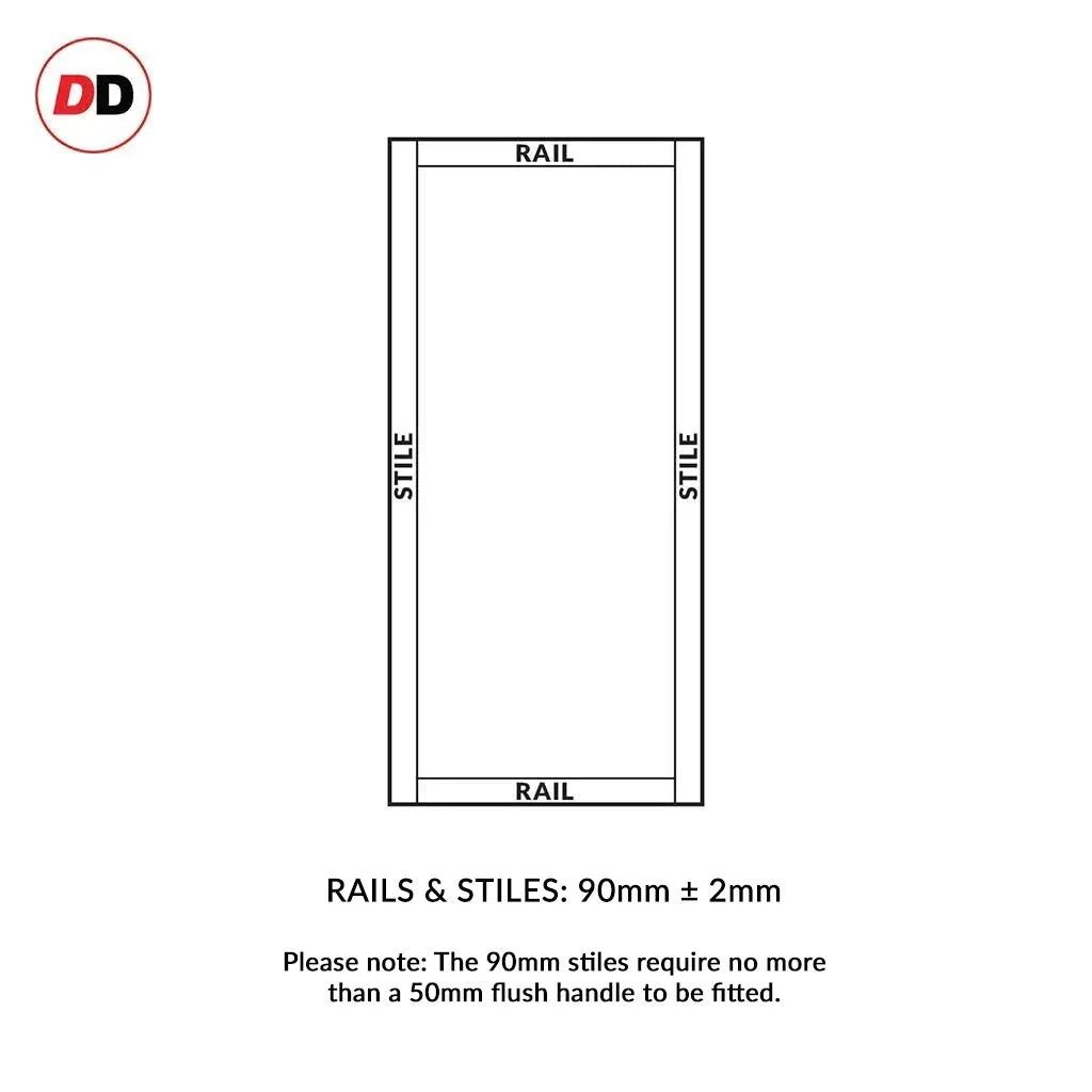 Bespoke Handmade Eco-Urban® Baltimore 1 Pane Double Absolute Evokit Pocket Door DD6301SG - Frosted Glass - Colour Options