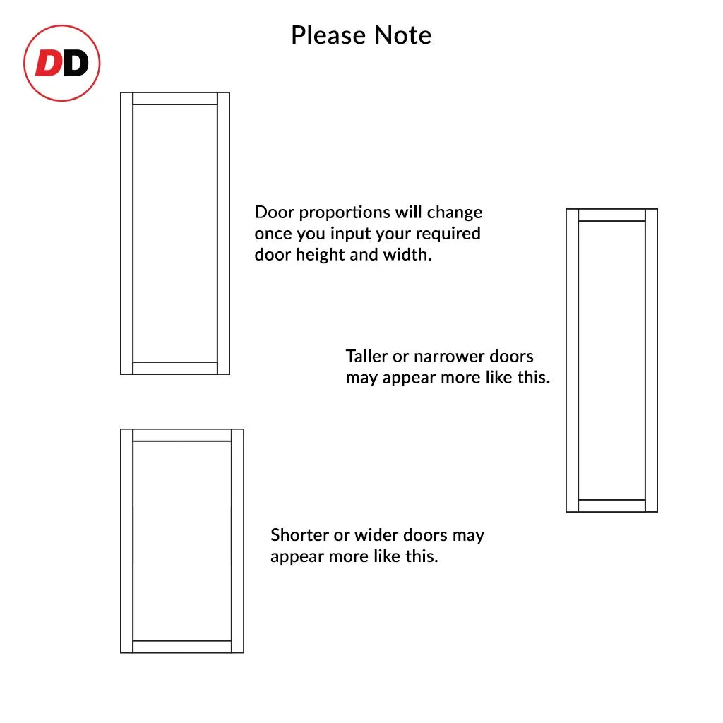 Bespoke Handmade Eco-Urban® Baltimore 1 Pane Double Absolute Evokit Pocket Door DD6301SG - Frosted Glass - Colour Options