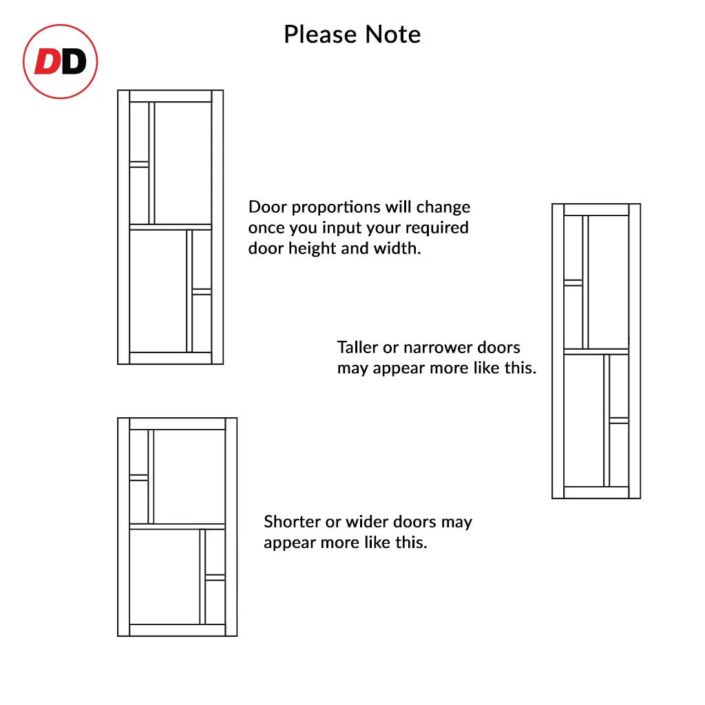 Bespoke Handmade Eco-Urban® Cairo 6 Pane Single Absolute Evokit Pocket Door DD6419G Clear Glass - Colour Options