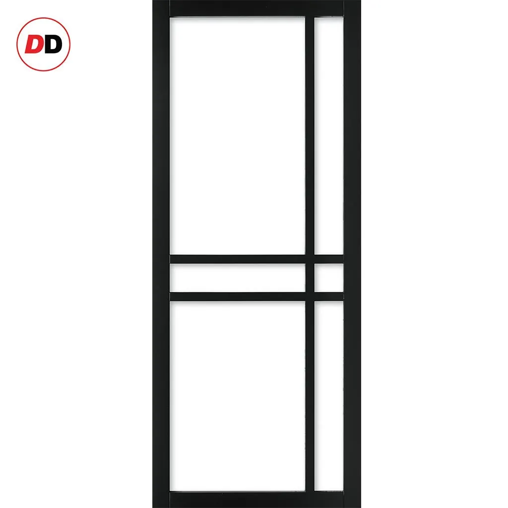 Bespoke Handmade Eco-Urban® Glasgow 6 Pane Single Evokit Pocket Door DD6314G - Clear Glass - Colour Options