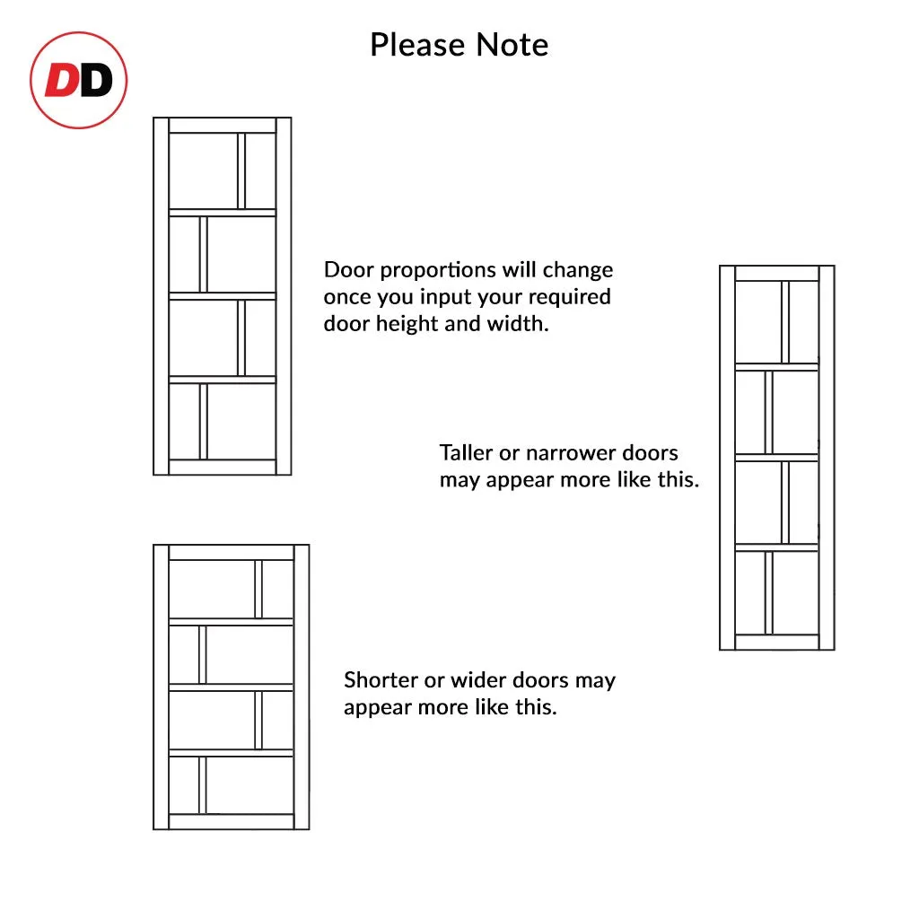 Bespoke Handmade Eco-Urban® Kochi 8 Pane Single Evokit Pocket Door DD6415G Clear Glass - Colour Options