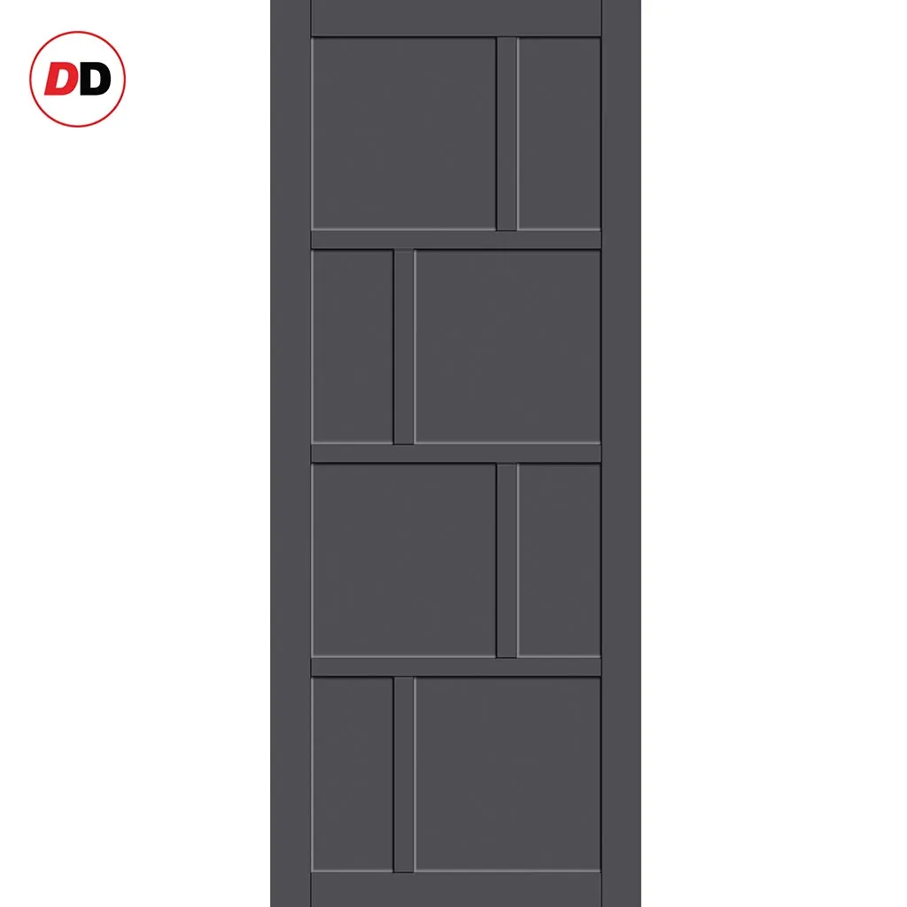 Bespoke Handmade Eco-Urban® Kochi 8 Panel Double Absolute Evokit Pocket Door DD6415 - Colour Options