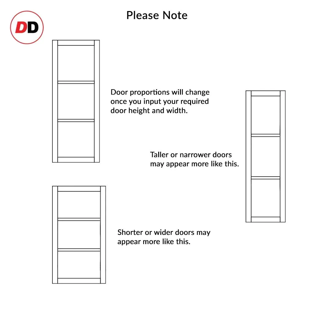 Bespoke Handmade Eco-Urban® Manchester 3 Pane Single Evokit Pocket Door DD6306SG - Frosted Glass - Colour Options