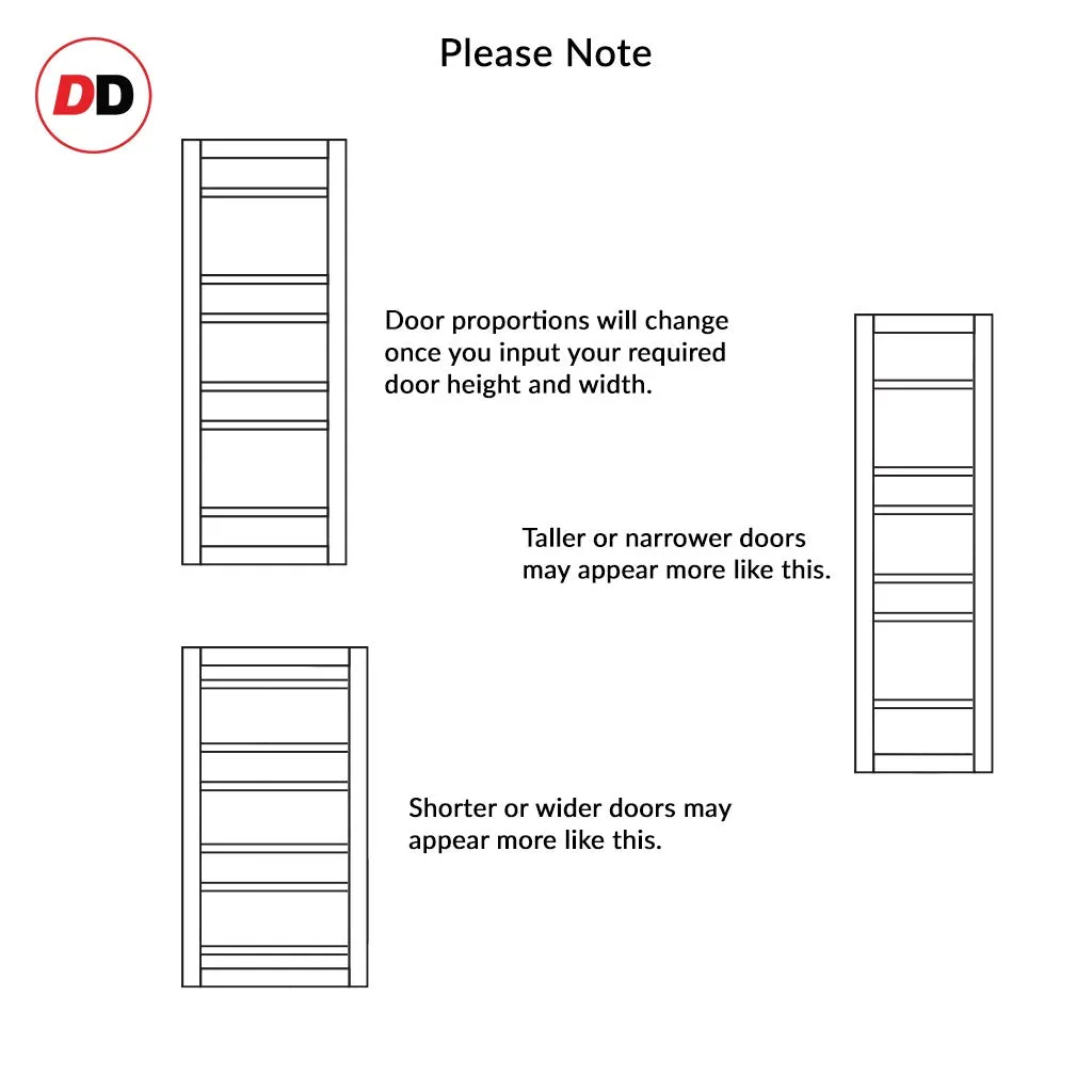 Bespoke Handmade Eco-Urban® Metropolitan 7 Pane Single Absolute Evokit Pocket Door DD6405SG Frosted Glass - Colour Options