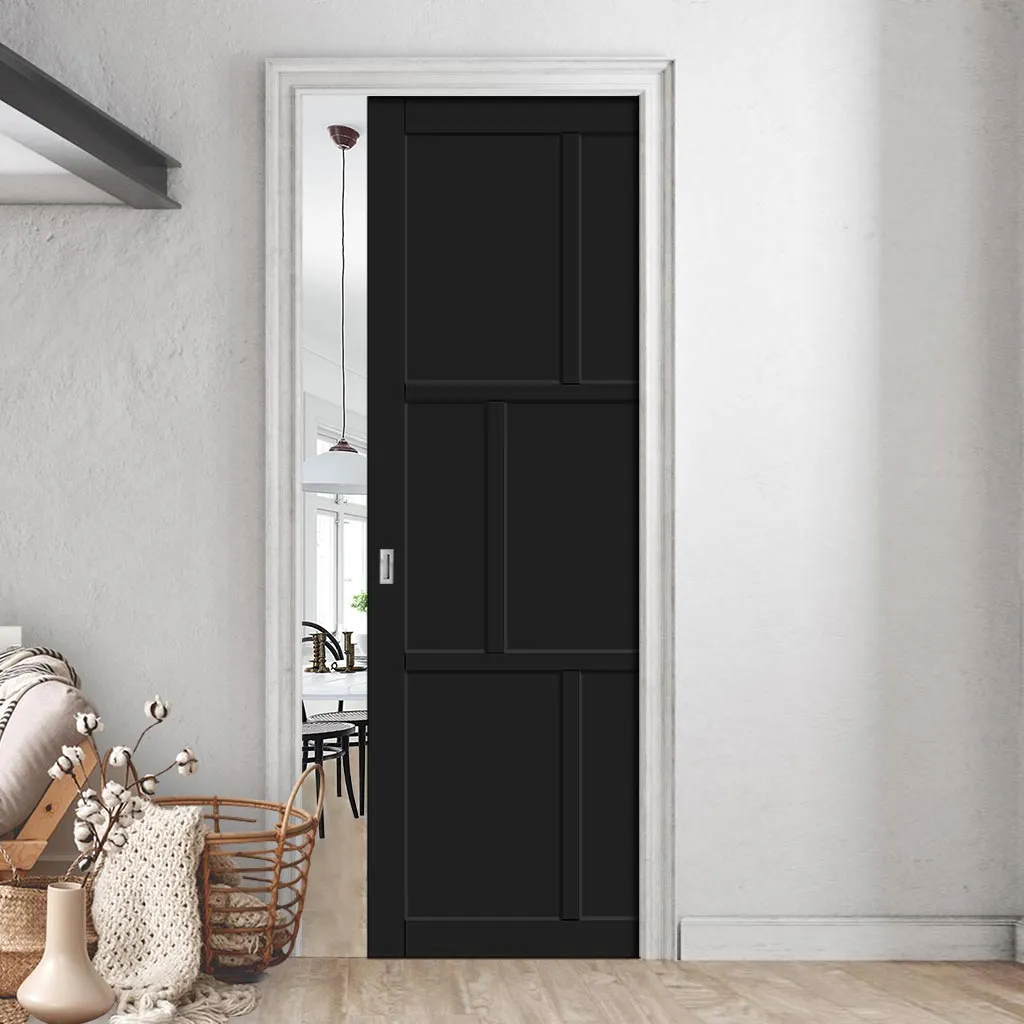 Bespoke Handmade Eco-Urban® Milan 6 Panel Single Evokit Pocket Door DD6422 - Colour Options