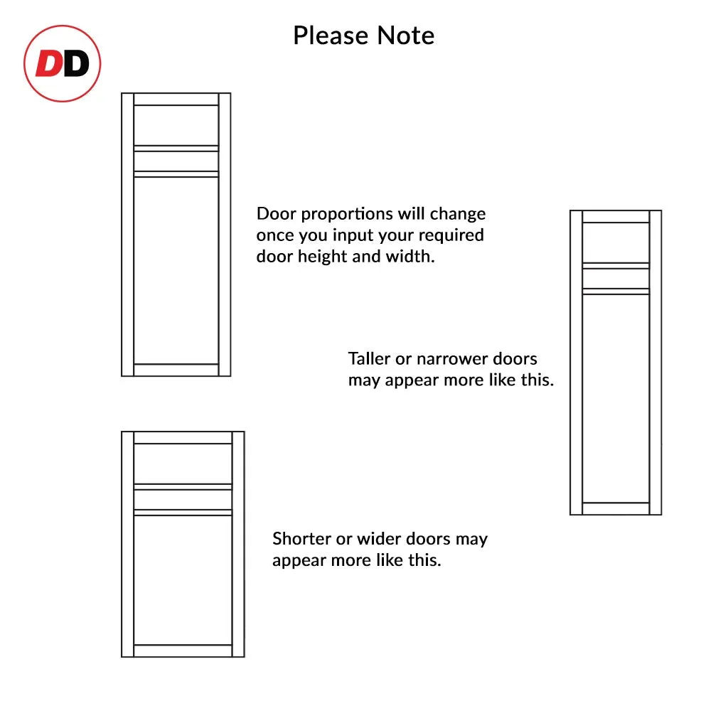 Bespoke Handmade Eco-Urban® Orkney 1 Pane 2 Panel Single Evokit Pocket Door DD6403G Clear Glass - Colour Options