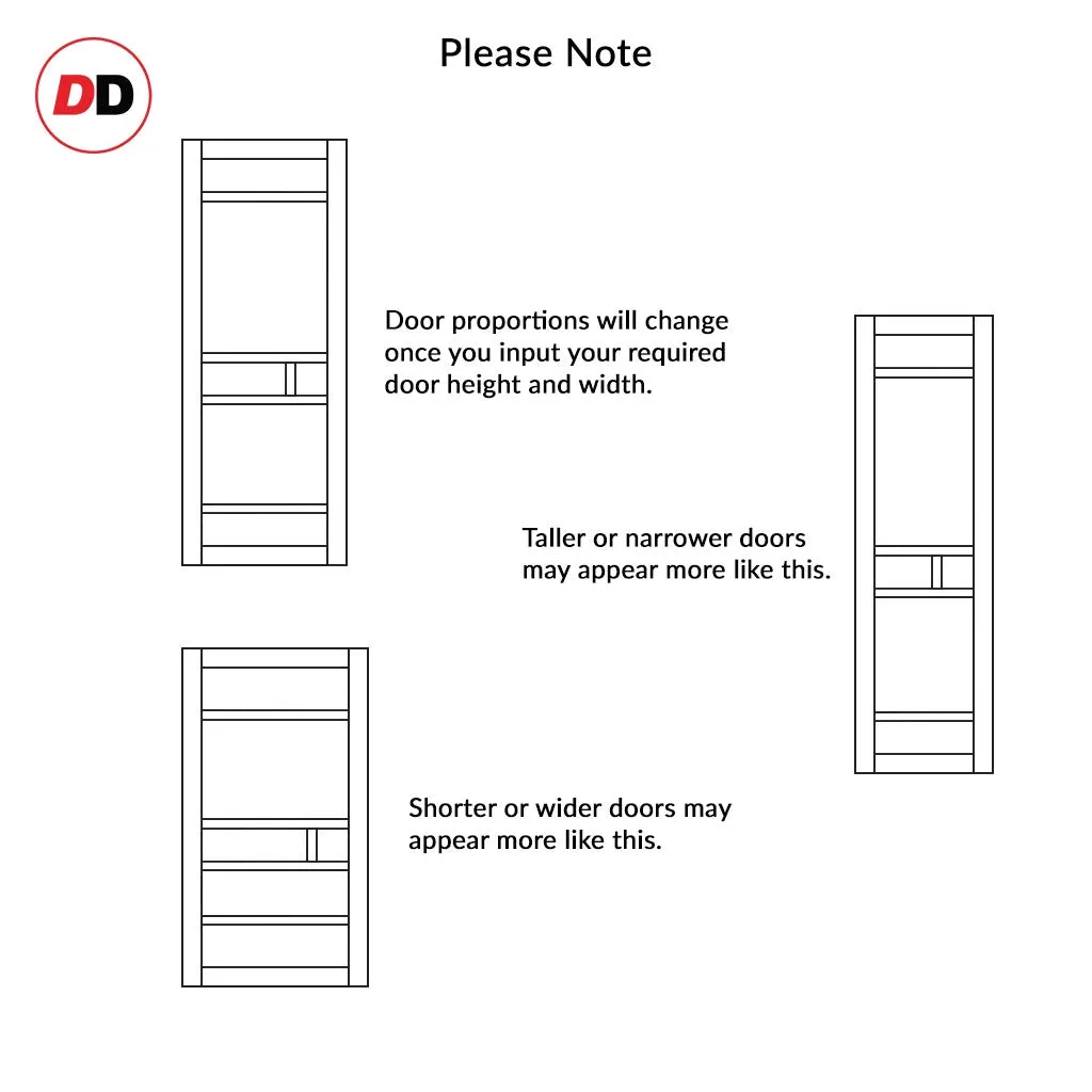 Bespoke Handmade Eco-Urban® Sheffield 5 Pane Single Absolute Evokit Pocket Door DD6312SG - Frosted Glass - Colour Options