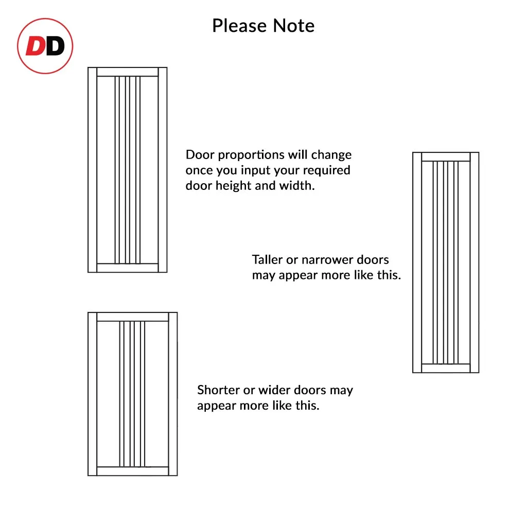 Bespoke Handmade Eco-Urban® Skye 4 Panel Double Evokit Pocket Door DD6435 - Colour Options