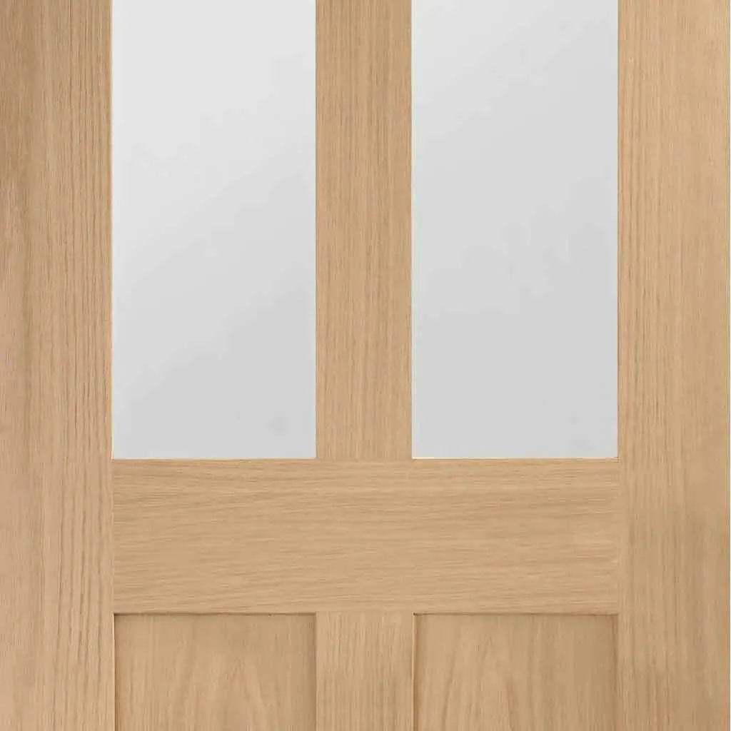 Bespoke Malton Oak Shaker 2L Glazed 3 Door Maximal Wardrobe and Frame Kit