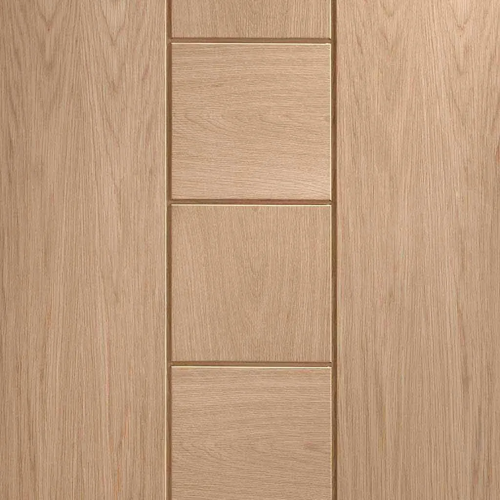 Bespoke Messina Oak Flush 2 Door Maximal Wardrobe and Frame Kit - Prefinished