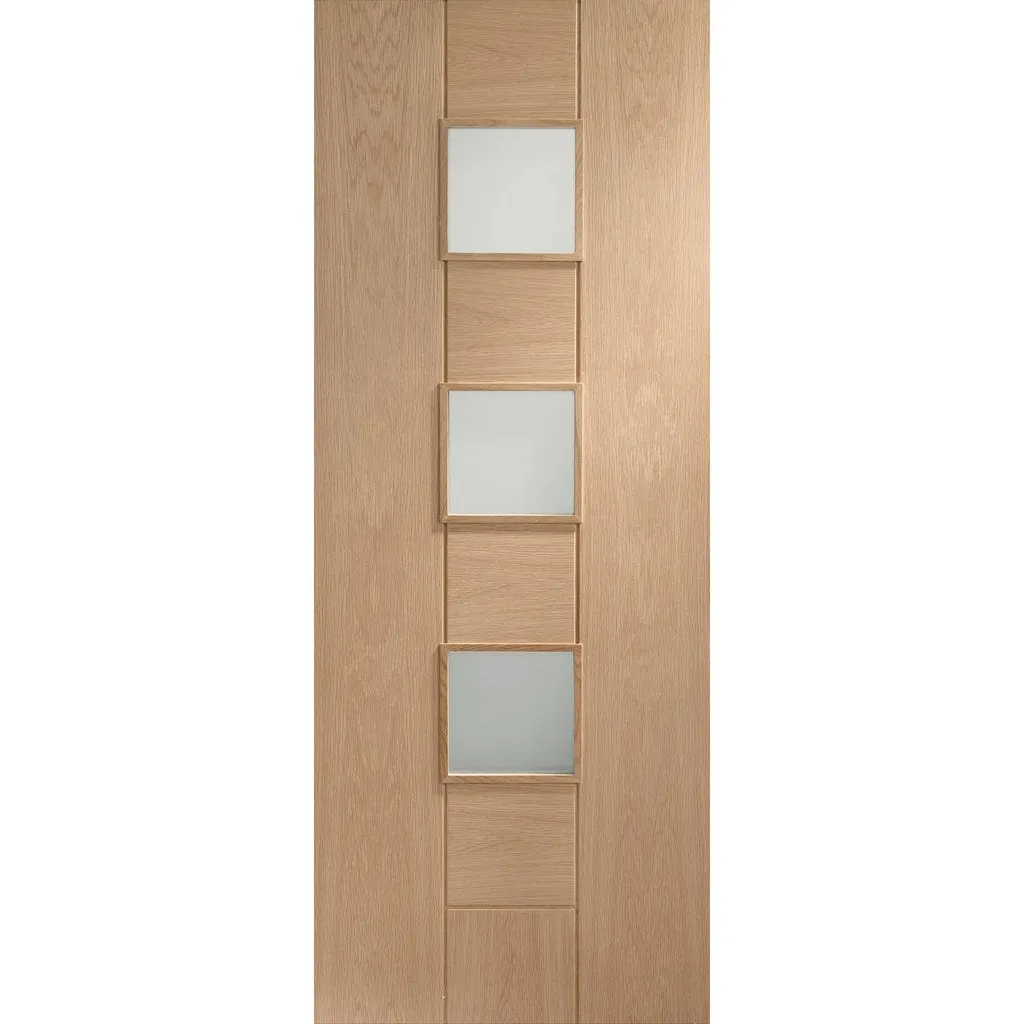 Bespoke Messina Oak Glazed 3 Door Maximal Wardrobe and Frame Kit