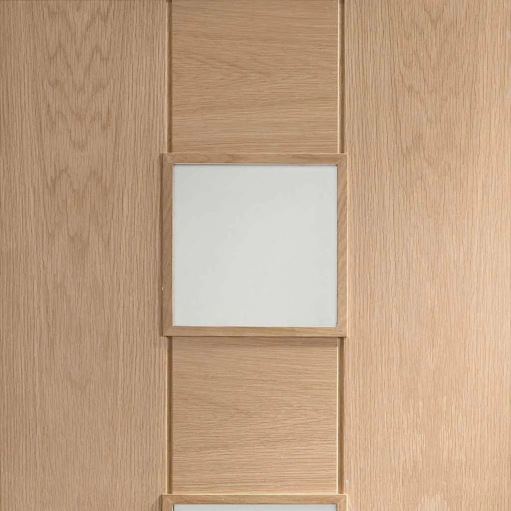 Bespoke Messina Oak Glazed 3 Door Maximal Wardrobe and Frame Kit