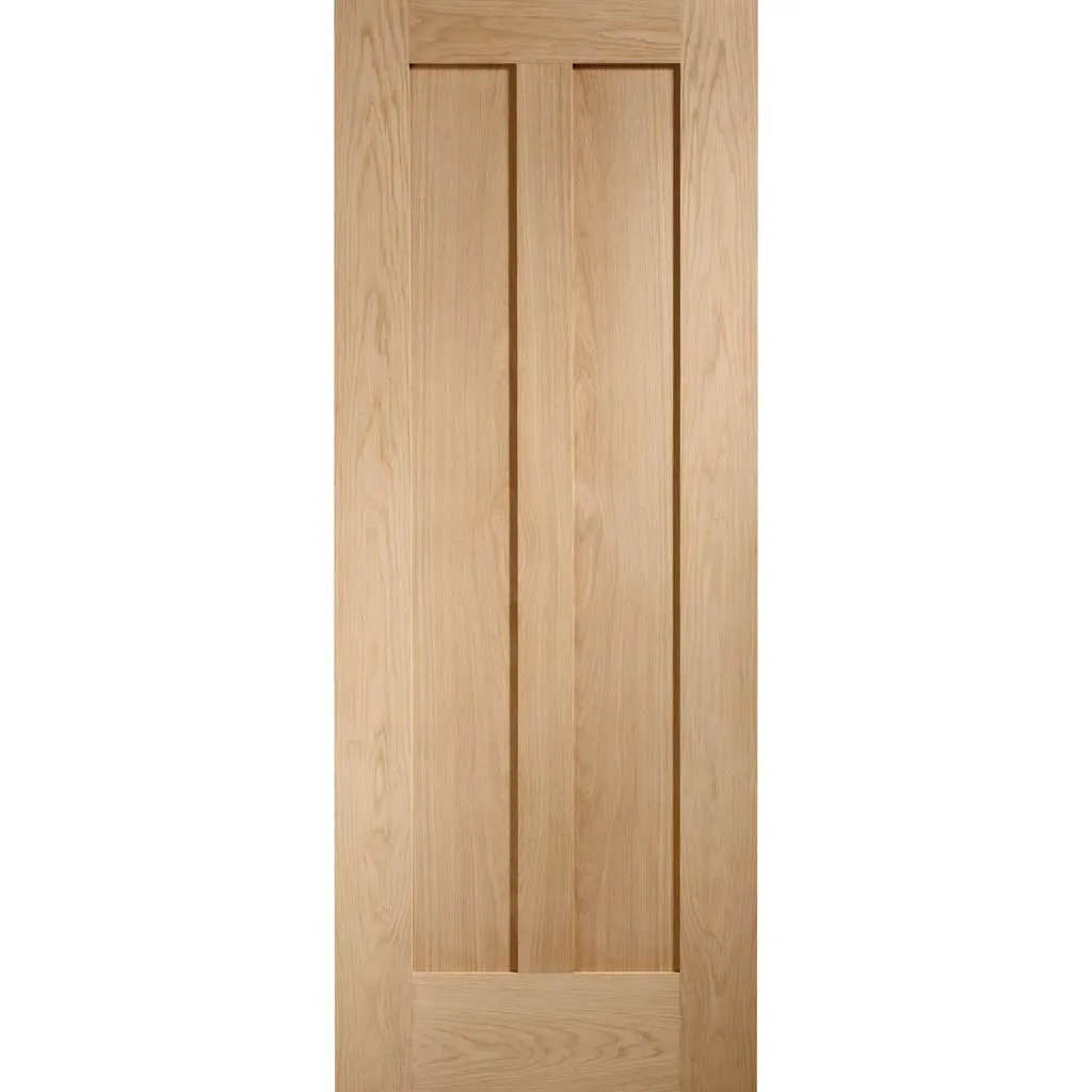 Bespoke Novara Oak 2 Panel 3 Door Maximal Wardrobe and Frame Kit