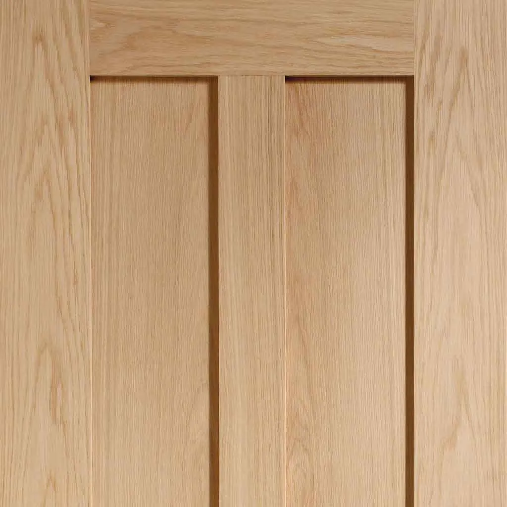 Bespoke Novara Oak 2 Panel 3 Door Maximal Wardrobe and Frame Kit