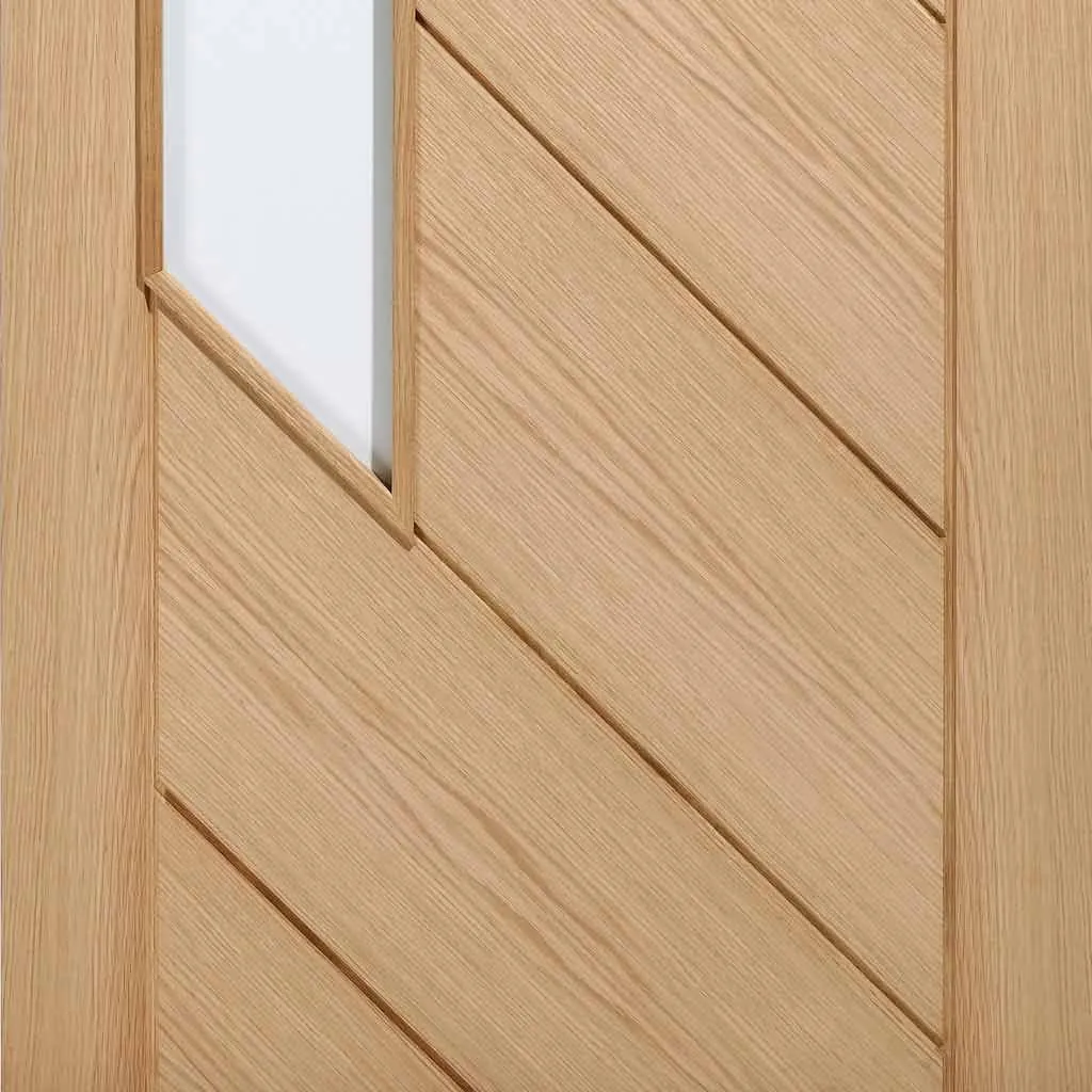 Bespoke Pass-Easi Monza Oak Glazed - 4 Sliding Doors and Frame Kit