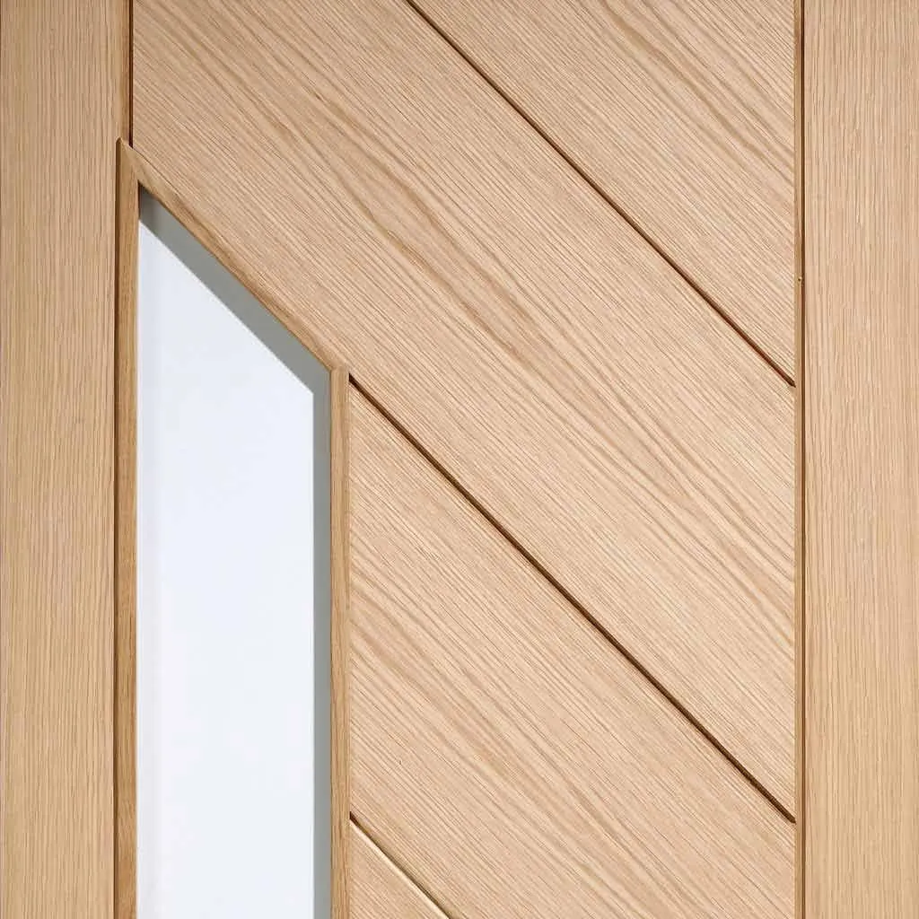 Bespoke Pass-Easi Monza Oak Glazed - 4 Sliding Doors and Frame Kit