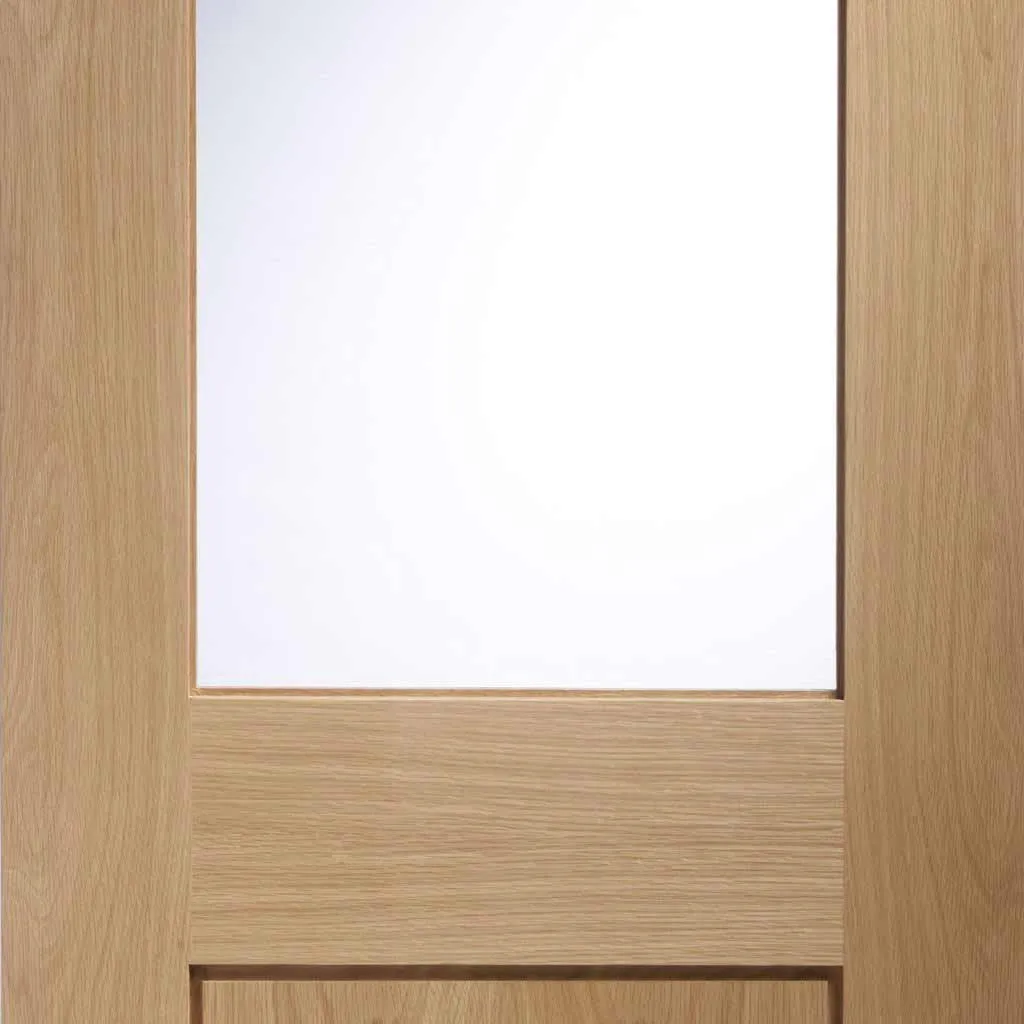 Bespoke Pass-Easi Piacenza Oak 1 Panel Glazed - 4 Sliding Doors and Frame Kit - Groove Design