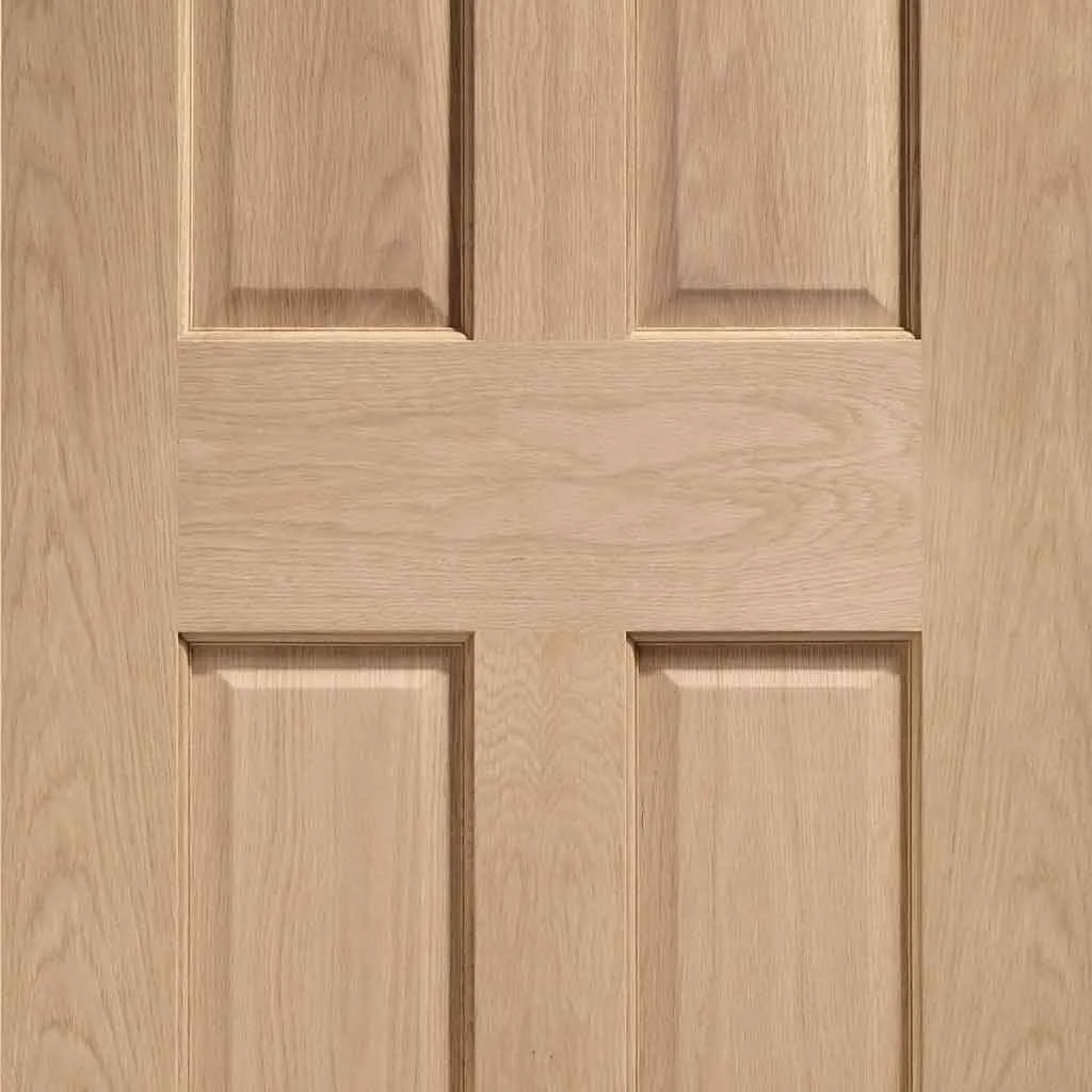 Bespoke Pass-Easi Victorian Oak 4 Panel - 4 Sliding Doors and Frame Kit - Prefinished