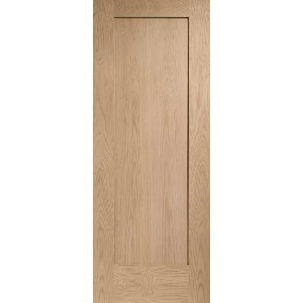 Bespoke Pattern 10 Oak 1 Panel Single Frameless Pocket Door