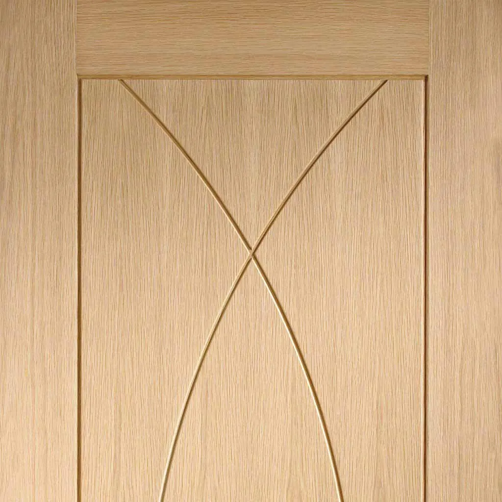 Bespoke Pesaro Oak Flush 2 Door Maximal Wardrobe and Frame Kit